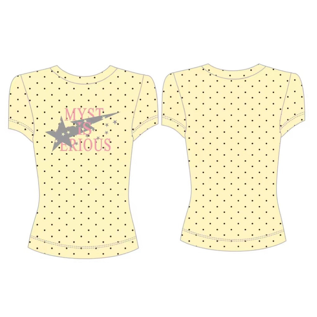 アメリカンレトロ ドットロゴプリント スリムTシャツ  SS007