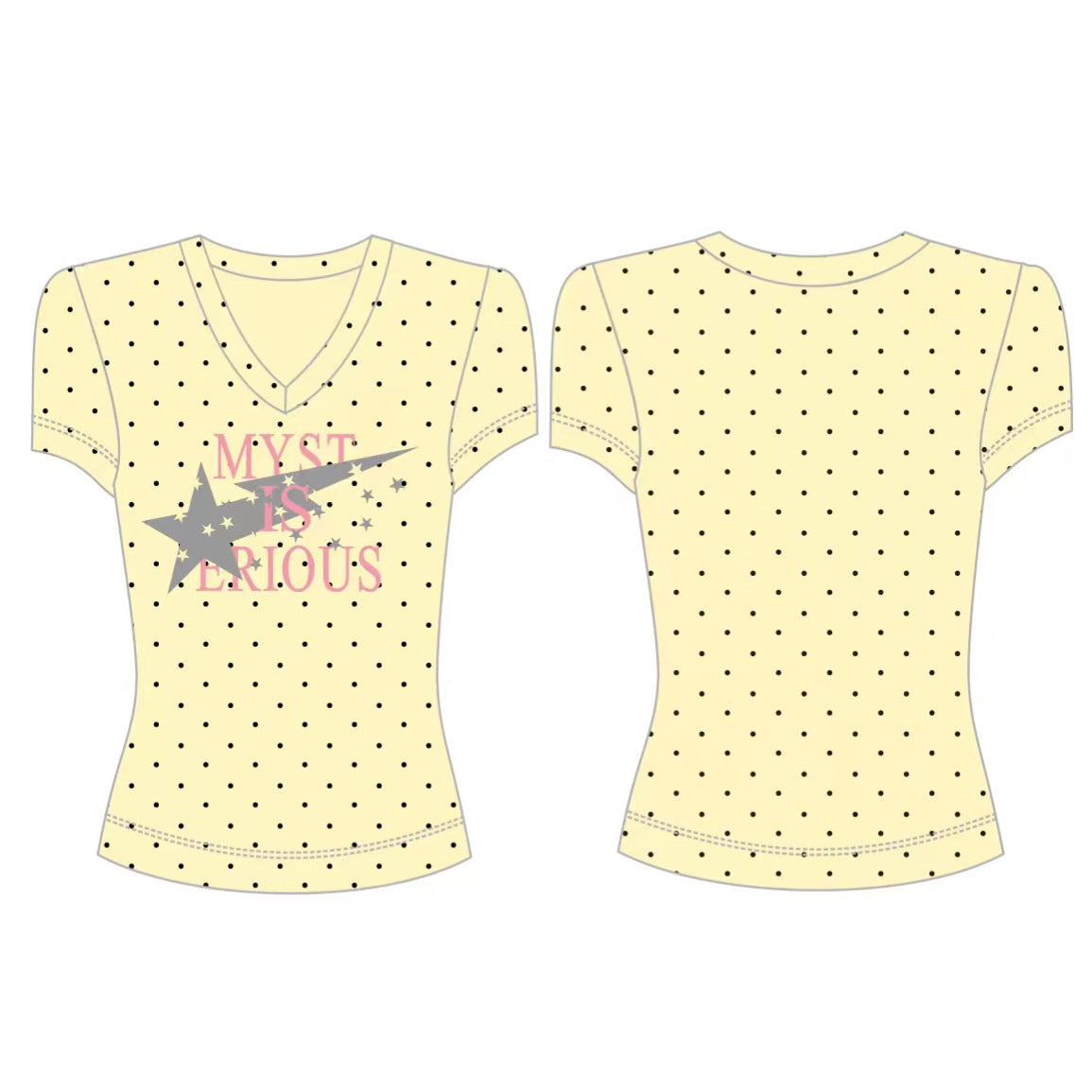 アメリカンレトロ ドットロゴプリント スリムTシャツ  SS007