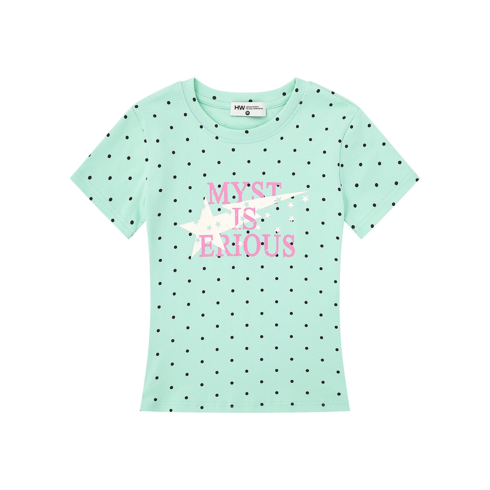 アメリカンレトロ ドットロゴプリント スリムTシャツ  SS007