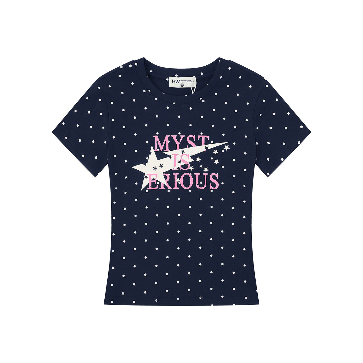 アメリカンレトロ ドットロゴプリント スリムTシャツ  SS007